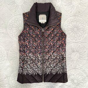 HEI HEI Floral Puffer Vest 'Trellia' Quilted Zip Front Anthropologie